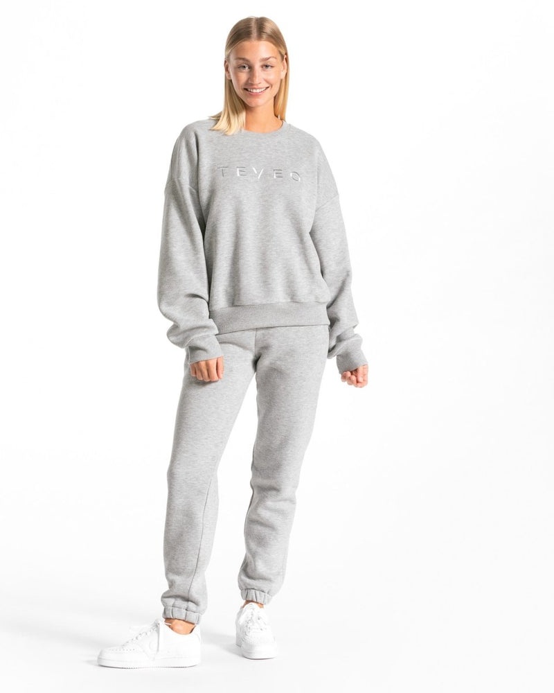 Grey Women Teveo Iconic Oversized Jogger | XHO-7503