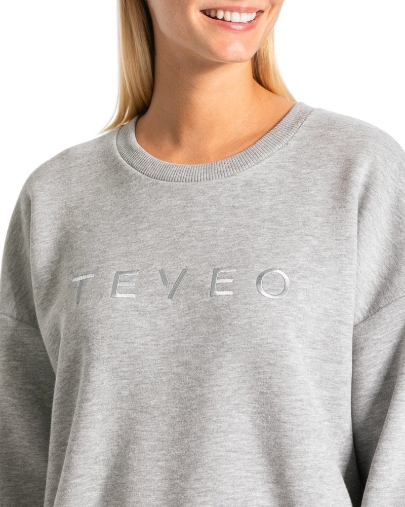 Grey Women Teveo Iconic Oversized Sweater | KFH-5506