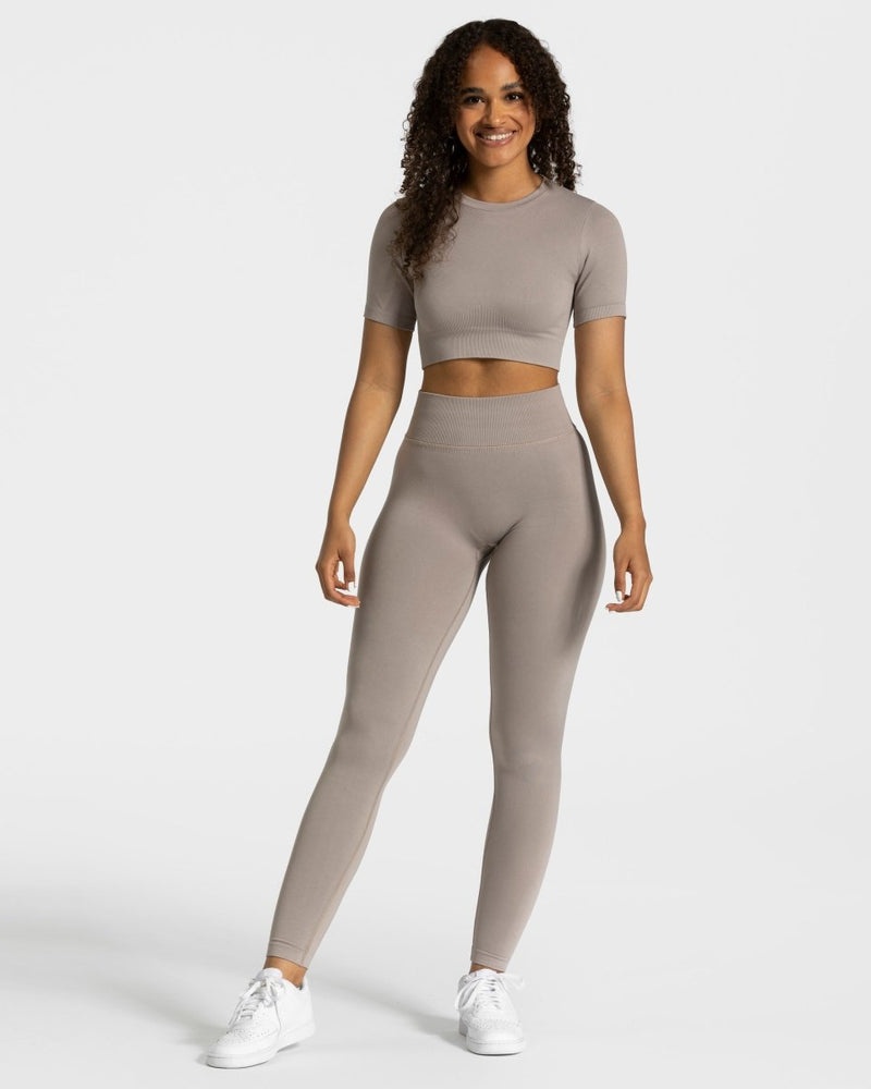 Grey Women Teveo Sensation Crop Tops | JSI-4777