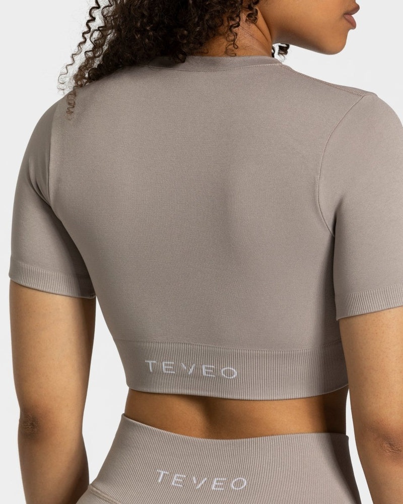 Grey Women Teveo Sensation Crop Tops | JSI-4777