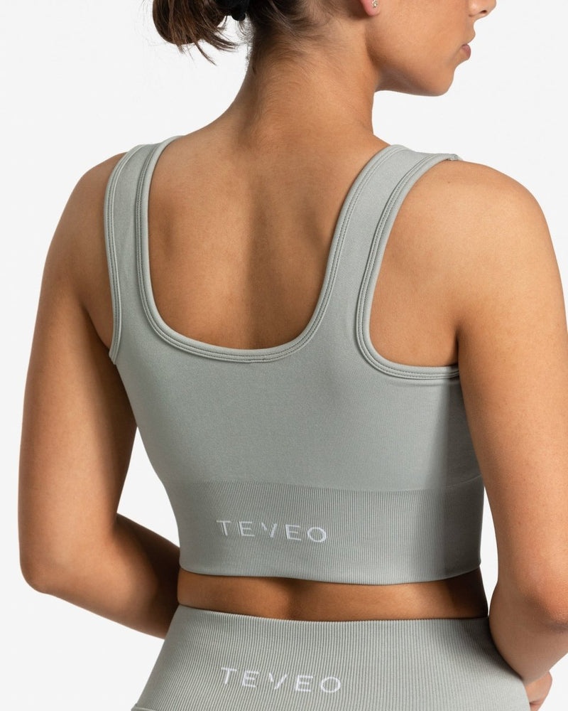 Grey Women Teveo Sensation Sports Bra | PTJ-6918