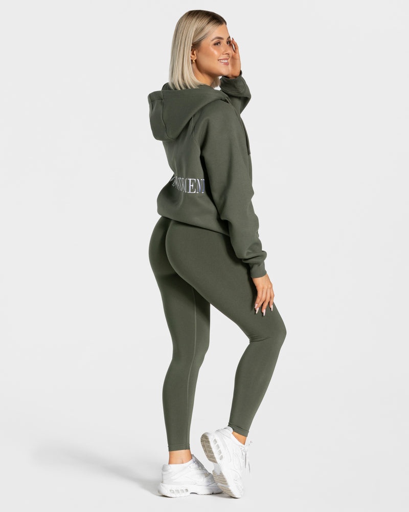 Khaki Women Teveo Statement Oversized Jackets | AHR-3964