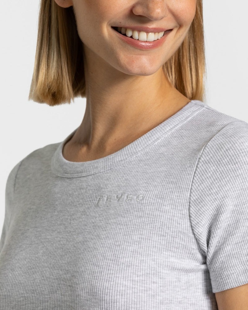 Light Grey Women Teveo Lounge T Shirts | AHO-1486