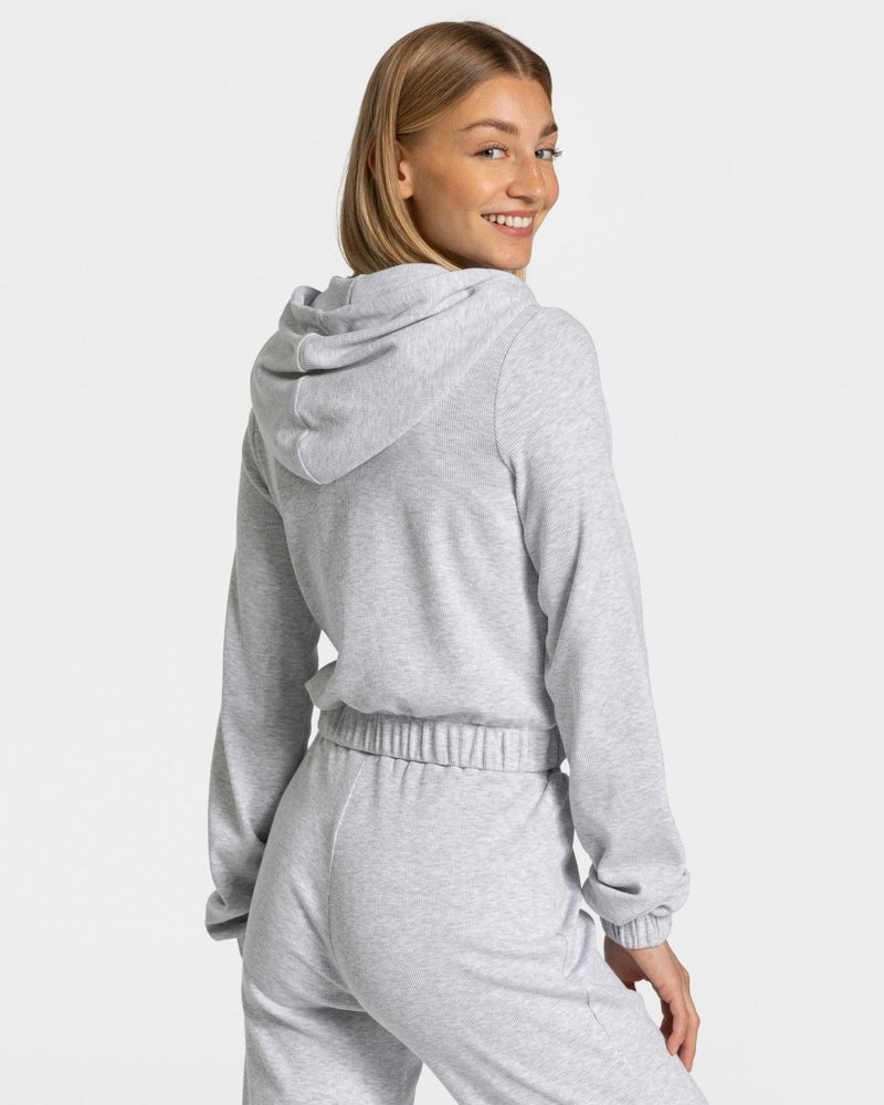 Light Grey Women Teveo Lounge Zip Hoodie | ZUK-4443