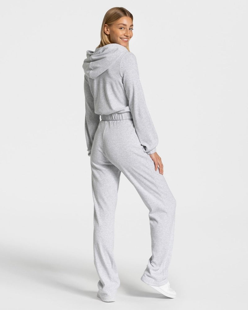 Light Grey Women Teveo Lounge Zip Hoodie | ZUK-4443