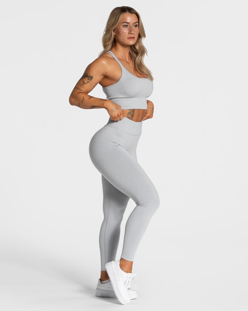 Light Grey Women Teveo Statement Scrunch Leggings | ZAV-4946