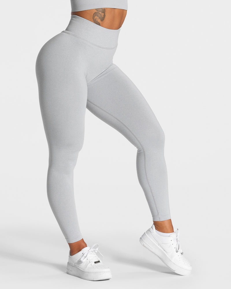 Light Grey Women Teveo Statement Scrunch Leggings | ZAV-4946