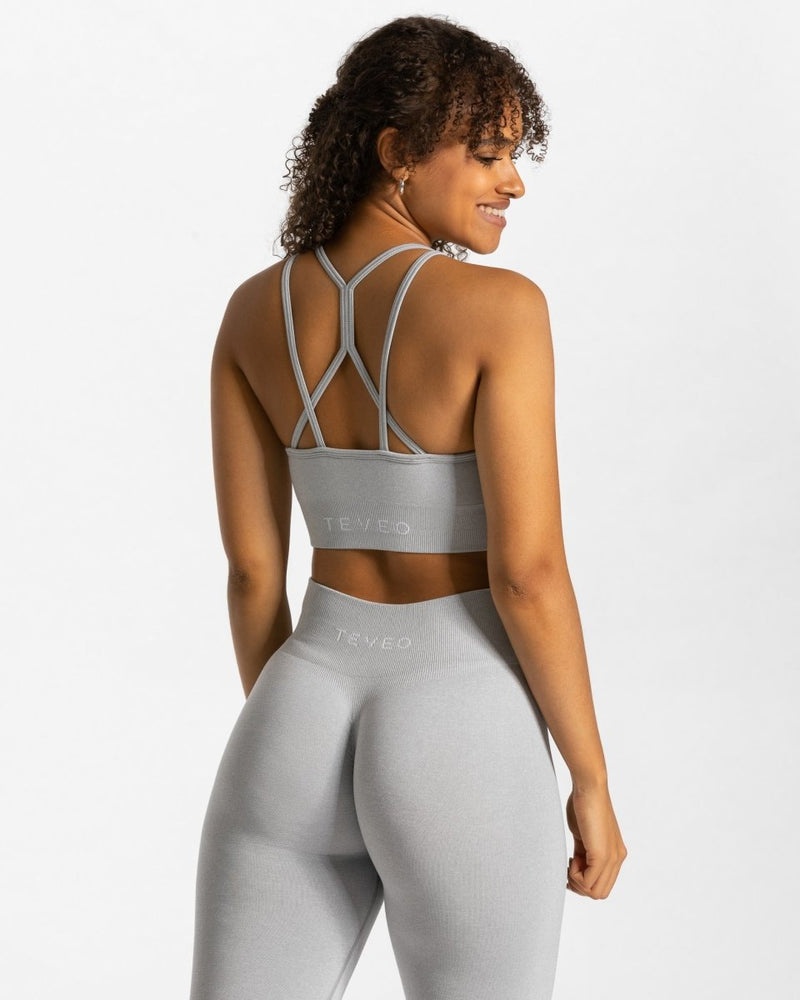 Light Grey Women Teveo Timeless Scrunch Sports Bra | CDX-3456