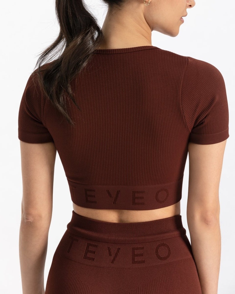 Mahogany Women Teveo Ribbed Crop Tops | YPU-6557