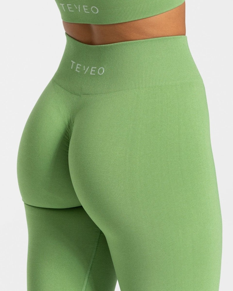 Olive Women Teveo Timeless Scrunch Leggings | RLT-7103