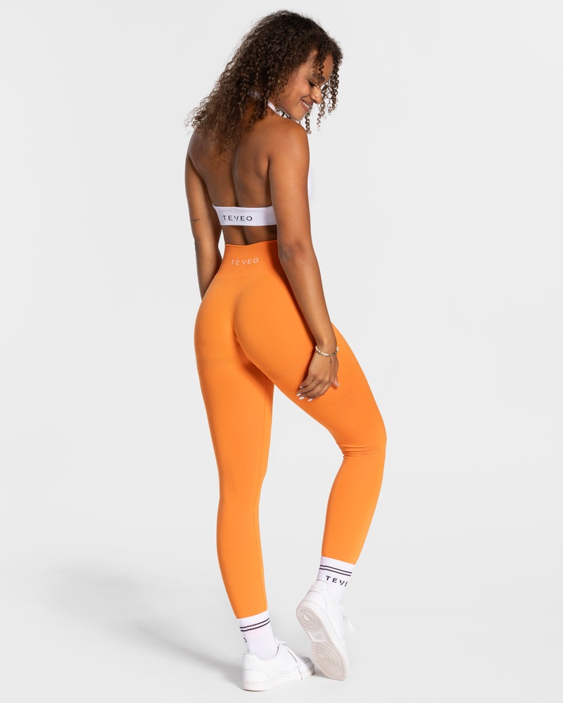 Orange Women Teveo Classy Leggings | YTY-0469