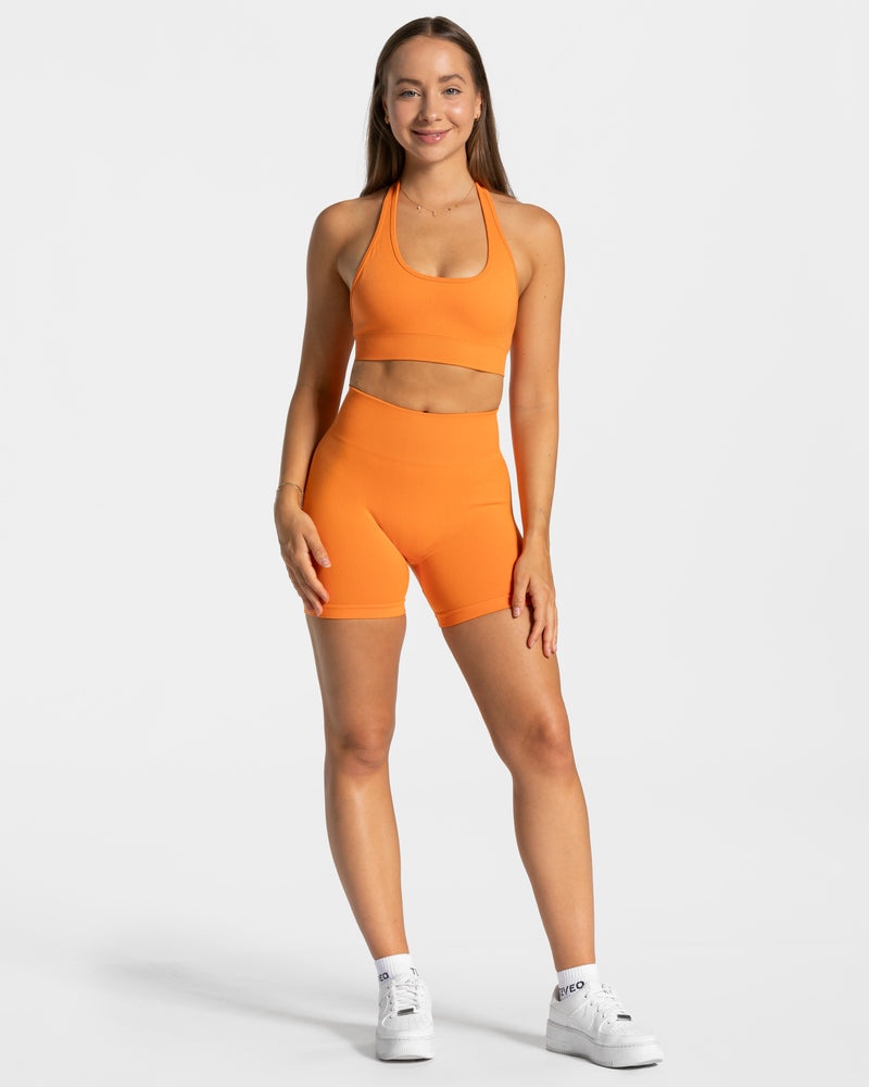 Orange Women Teveo Everyday Neckholder Sports Bra | XKT-9882