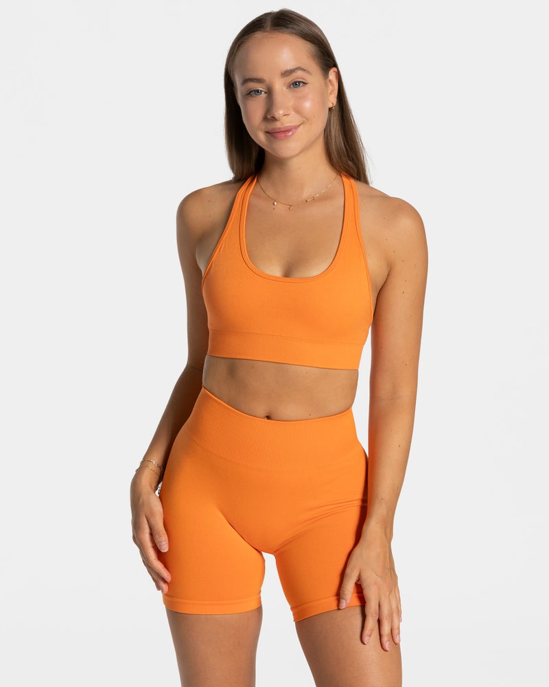 Orange Women Teveo Everyday Neckholder Sports Bra | XKT-9882