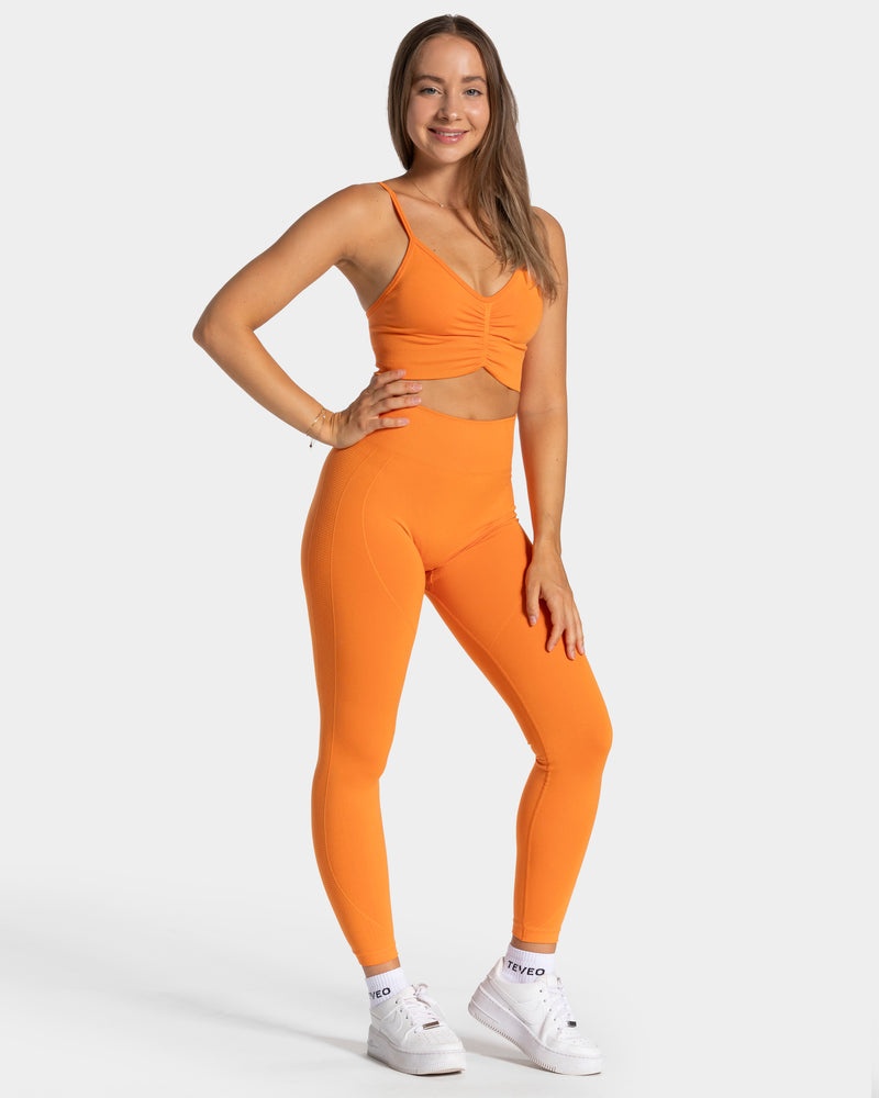 Orange Women Teveo Focus Scrunch Leggings | AEF-9411