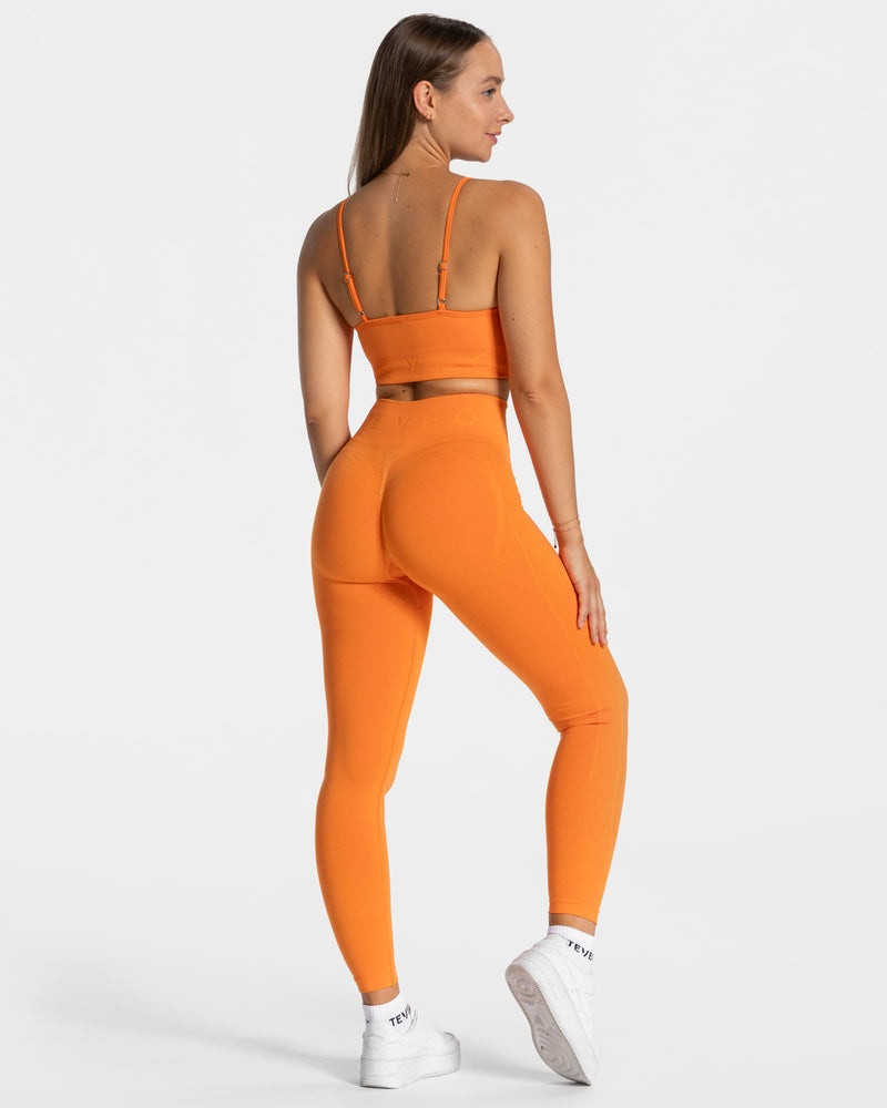 Orange Women Teveo Focus Scrunch Leggings | AEF-9411