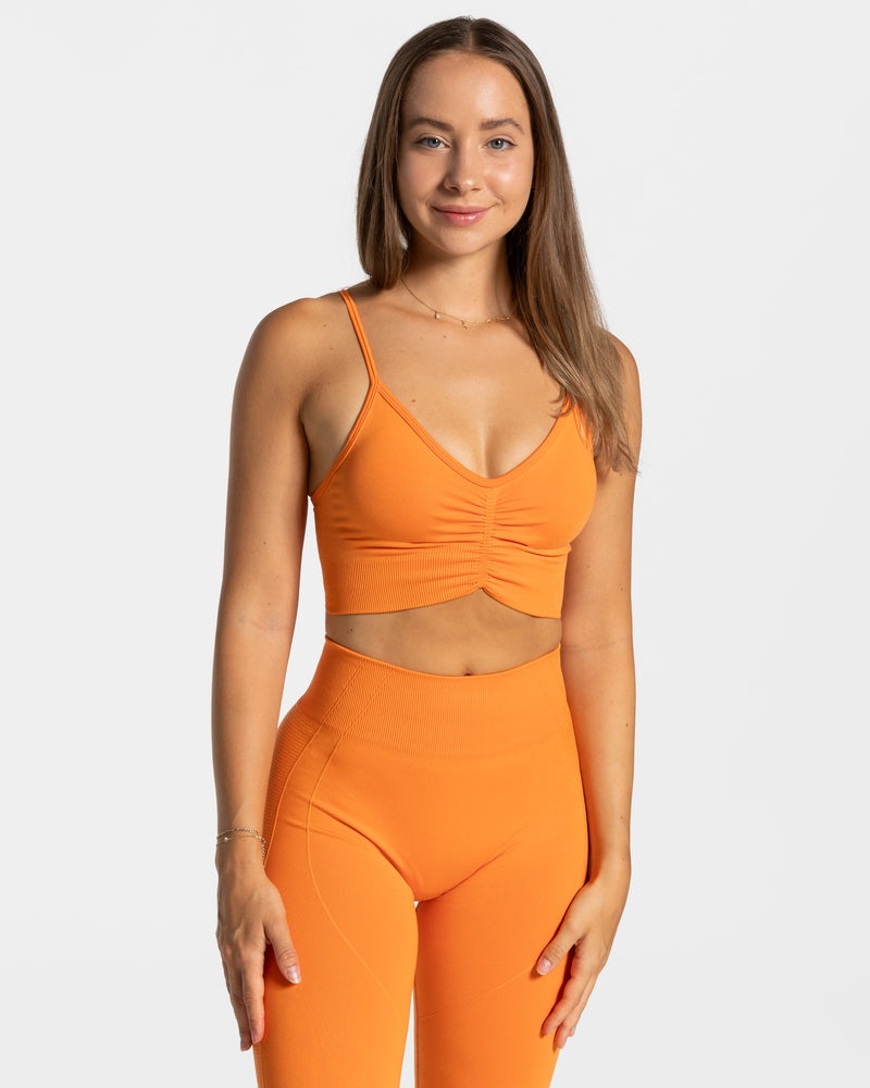 Orange Women Teveo Focus Sports Bra | OQY-3645