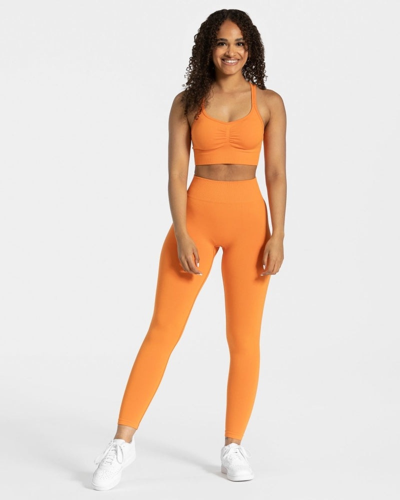 Orange Women Teveo Timeless Scrunch Leggings | VOM-9995