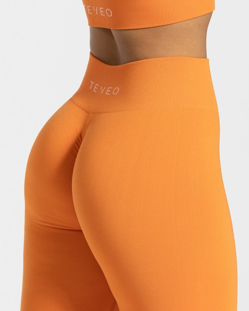 Orange Women Teveo Timeless Scrunch Leggings | VOM-9995