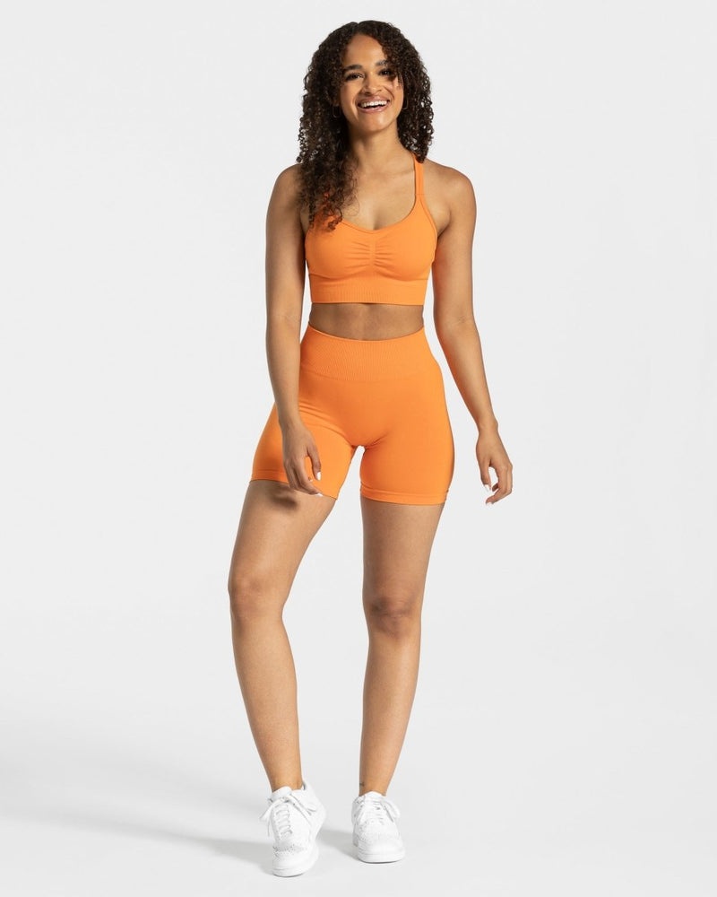 Orange Women Teveo Timeless Scrunch Shorts | XJG-3190