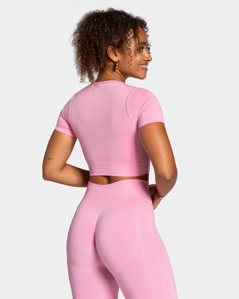 Pink Women Teveo Focus Crop Tops | FVM-0914