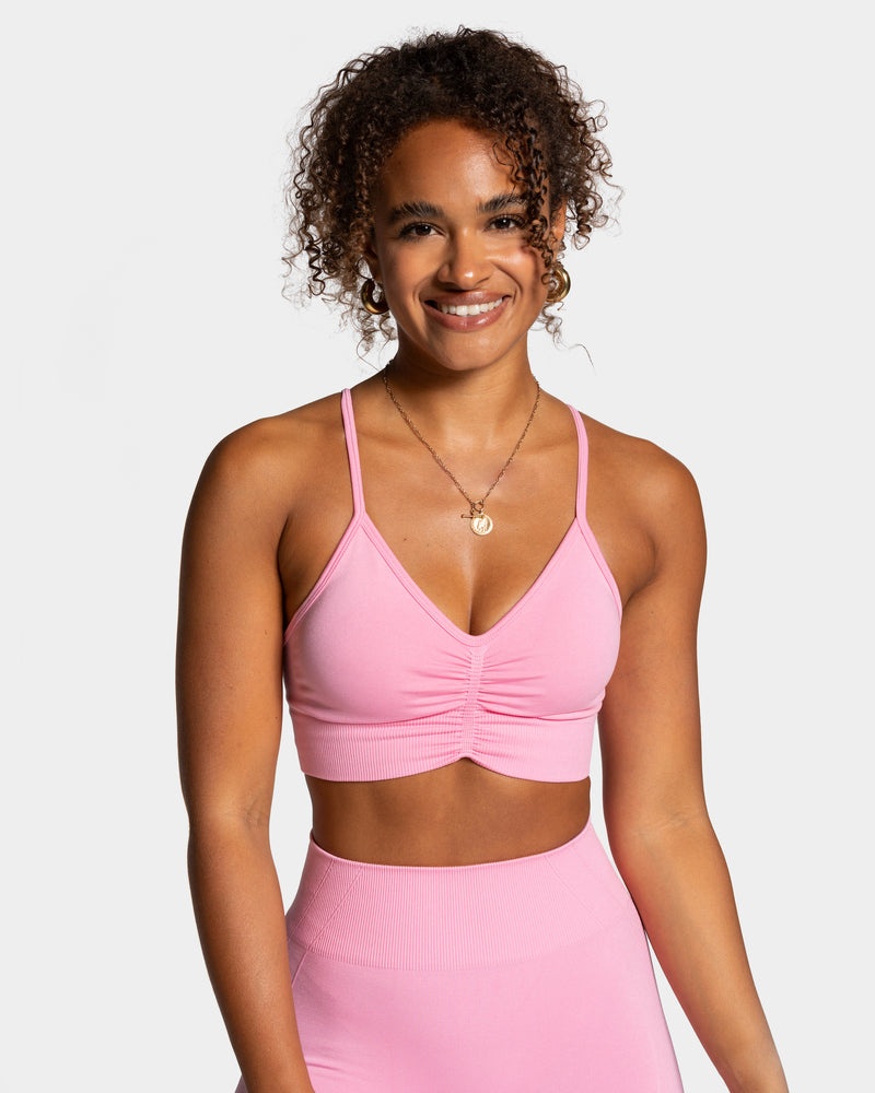 Pink Women Teveo Focus Sports Bra | ETB-5261