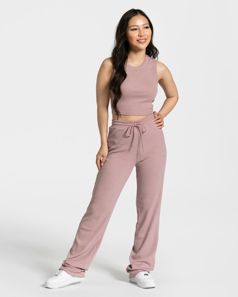 Pink Women Teveo Lounge Crop Tops | PLG-2112