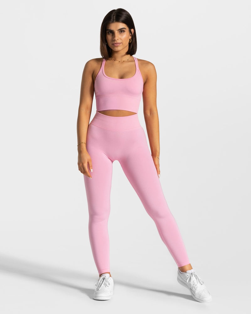 Pink Women Teveo Statement Sports Bra | CYO-5348