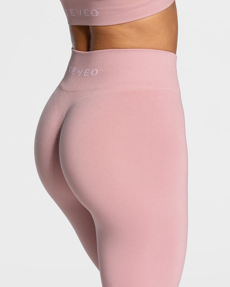 Pink Women Teveo Timeless Scrunch Leggings | RFX-3996