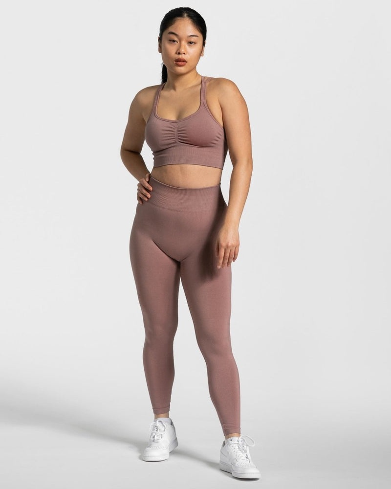 Pink Women Teveo Timeless Scrunch Sports Bra | MDT-1139