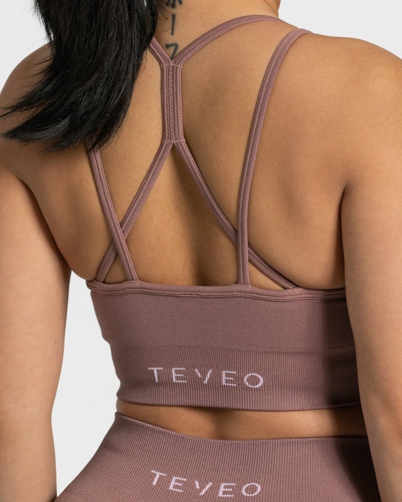 Pink Women Teveo Timeless Scrunch Sports Bra | MDT-1139