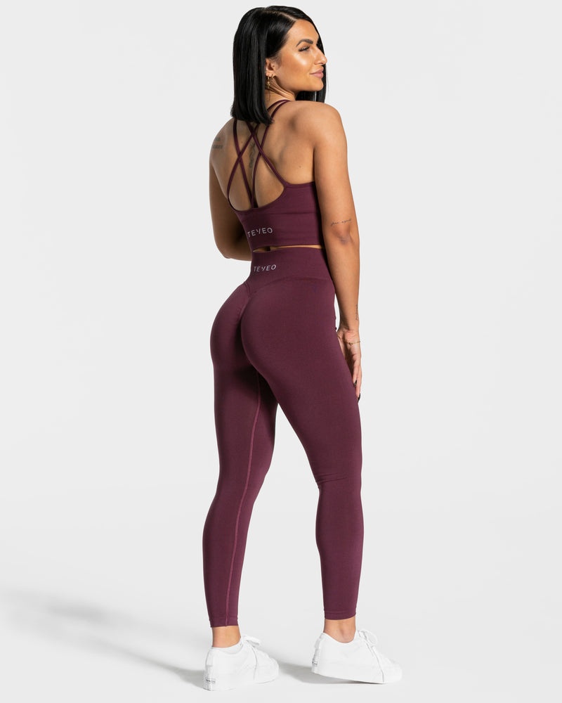 Purple Women Teveo Statement Scrunch Leggings | ZWO-6528