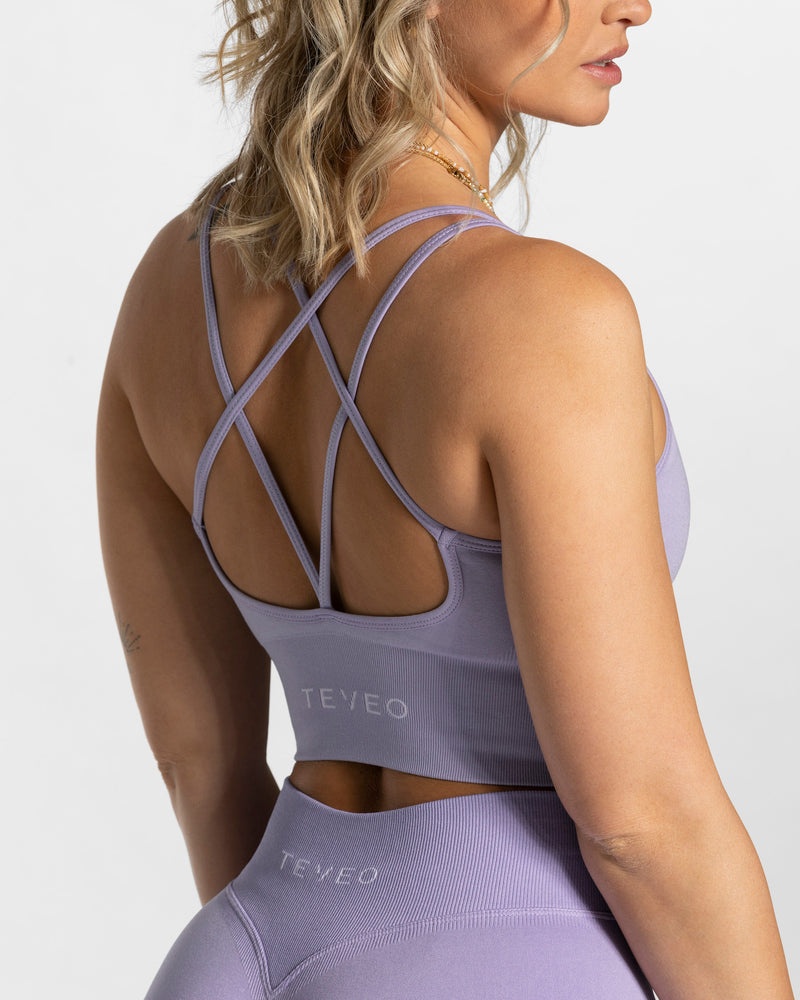 Purple Women Teveo Statement Sports Bra | FEC-4446