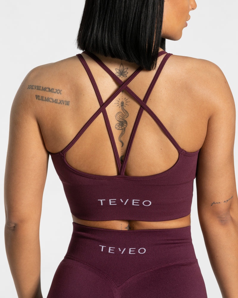 Purple Women Teveo Statement Sports Bra | IRR-2229