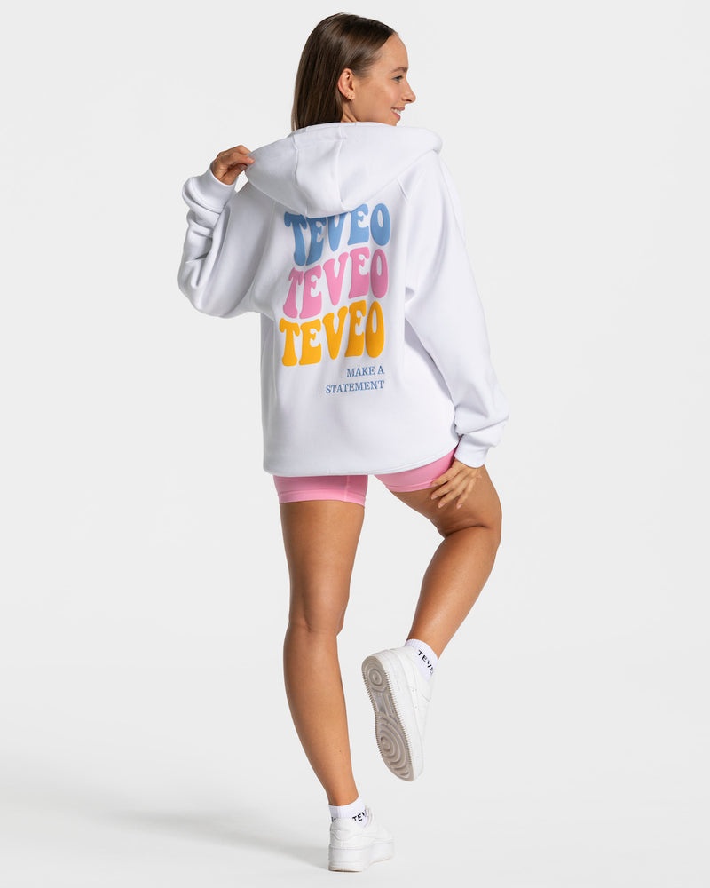 White Women Teveo Candy Oversized Jackets | SLD-4376