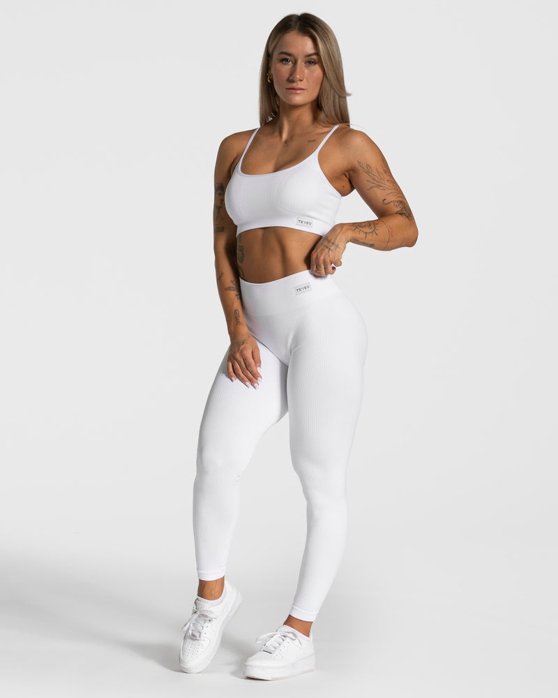 White Women Teveo Elegant Sports Bra | BFT-3171