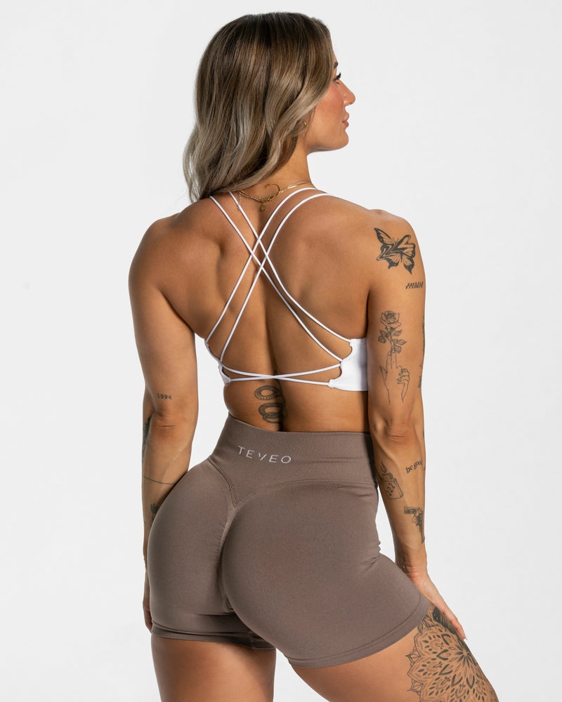 White Women Teveo Everyday Backless Tops | ZJY-5469