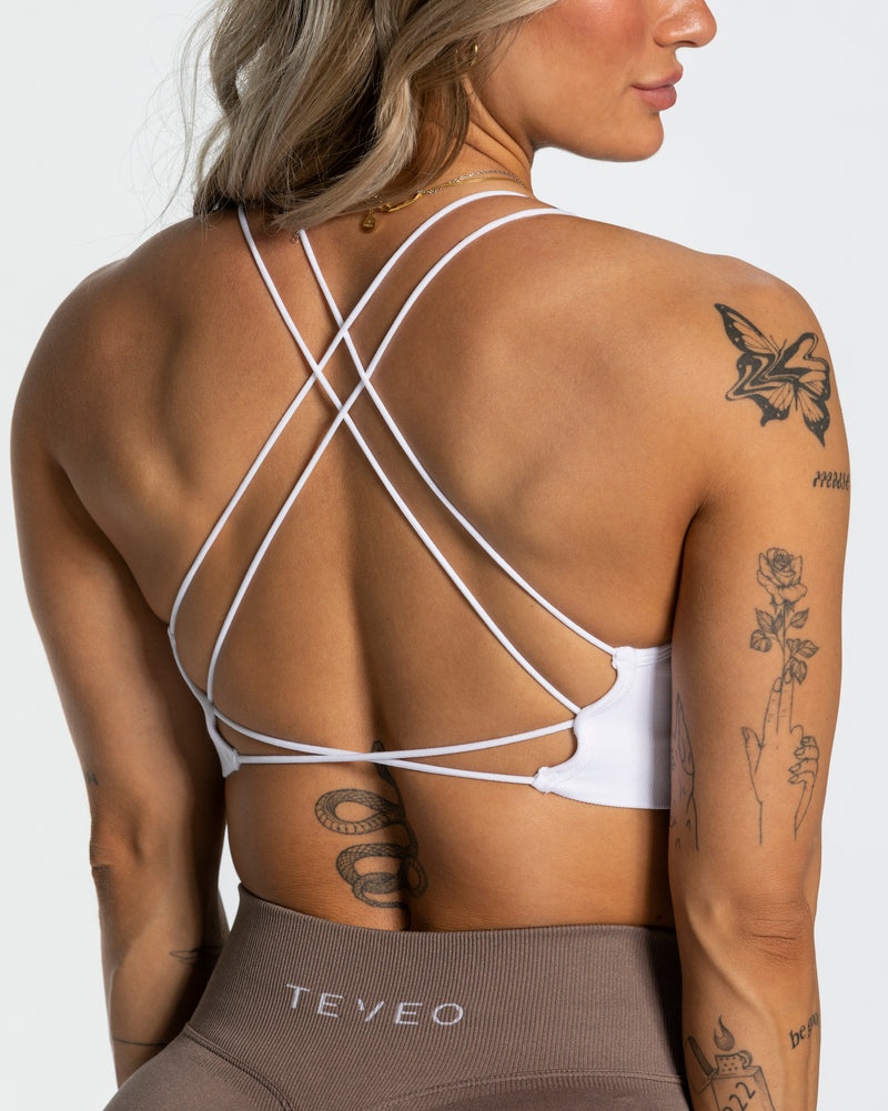 White Women Teveo Everyday Backless Tops | ZJY-5469