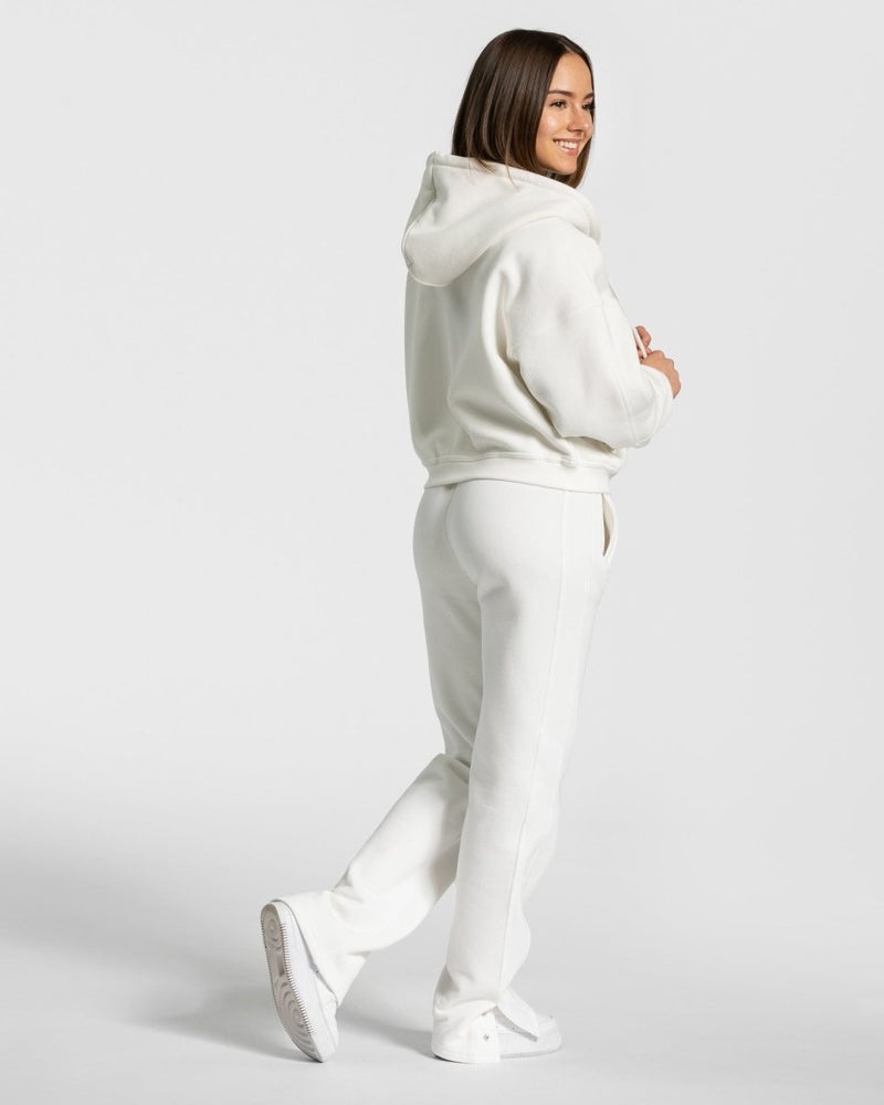 White Women Teveo Sassy Zip Hoodie | AOD-2520